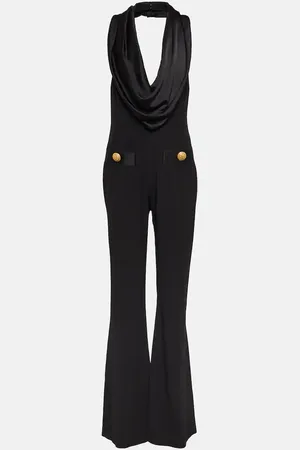 Balmain Halterneck flared jumpsuit