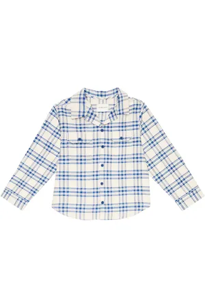 The New Society Jean checked cotton shirt