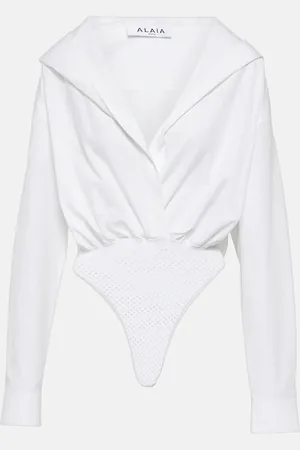Alaïa AlaÃ¯a Hooded cotton bodysuit