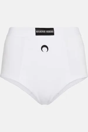 Marine Serre Ribbed-knit stretch-cotton briefs
