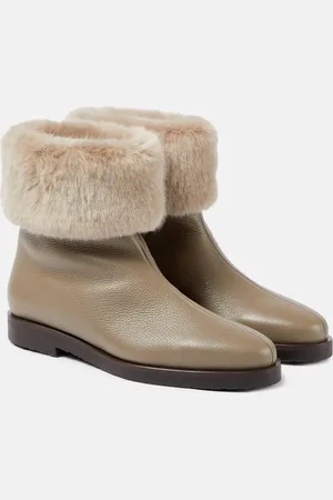 Totême The Off-Duty faux fur-lined leather boots