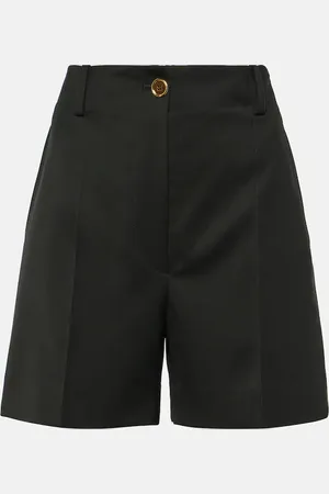 Patou Mid-rise wool-blend Bermuda shorts