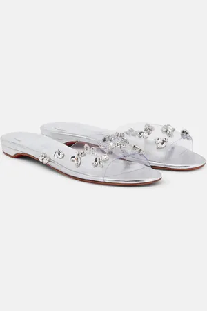 Christian Louboutin Degraqueenie embellished PVC slides