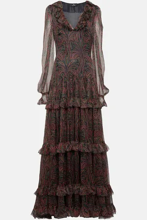 Etro Paisley silk gown