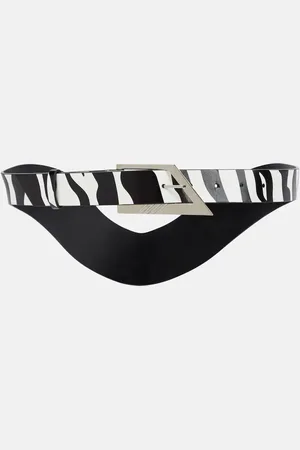 The Attico Printed leather belt