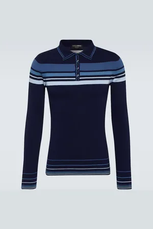 Dolce & Gabbana Striped cotton polo shirt