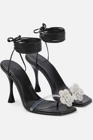 MAGDA BUTRYM Embellished leather and PVC sandals