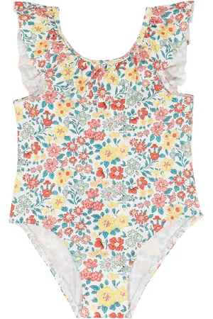 Tartine Et Chocolat Baby floral ruffled swimsuit
