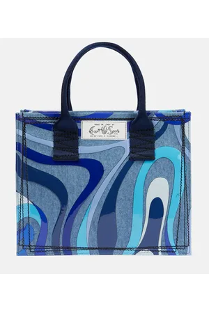 Puccini Marmo denim tote bag