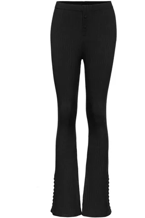LIVE THE PROCESS Ribbed-knit flared sweatpants