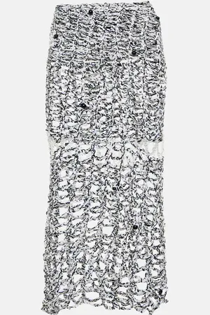 SUSAN FANG Beaded crochet midi skirt