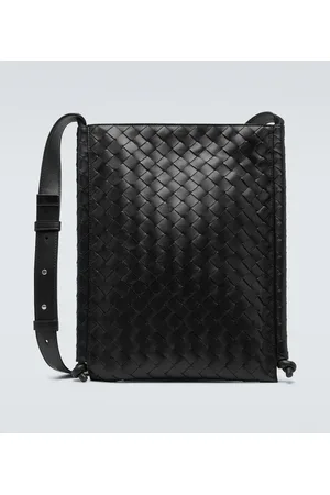 Bottega Veneta Flat Loop Intrecciato leather crossbody bag