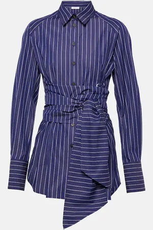 Salvatore Ferragamo Pinstriped cotton poplin shirt