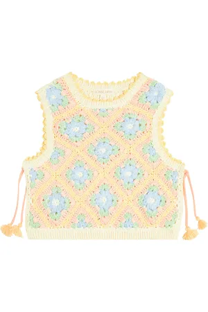 Louise Misha Rynia crochet cotton-blend sweater vest