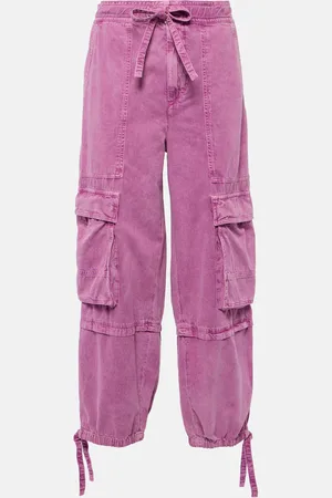 Marant Etoile Ivy mid-rise denim cargo pants