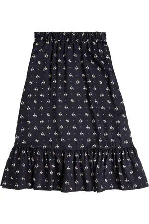 PAADE Ruched floral skirt
