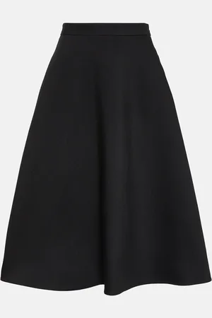 VALENTINO CrÃªpe Couture high-rise midi skirt