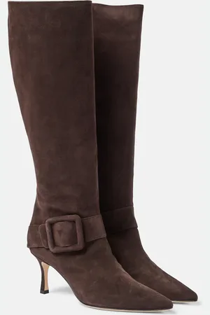 Manolo Blahnik Bayhi Gala suede knee-high boots
