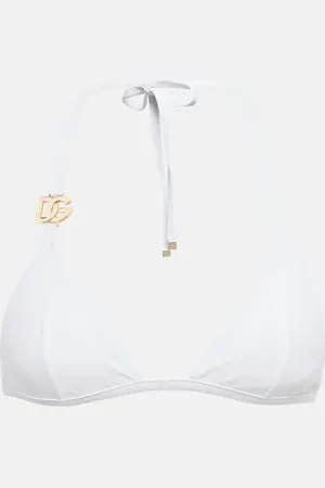 Dolce & Gabbana Logo triangle bikini top