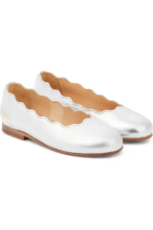 Chloé ChloÃ© Kids Lauren metallic leather ballet flats