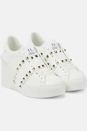 VALENTINO GARAVANI Open Disco leather wedge sneakers