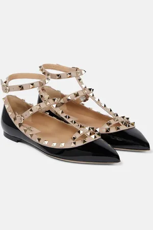 VALENTINO GARAVANI Rockstud leather ballet flats
