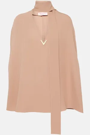 VALENTINO VGold tie-neck silk blouse