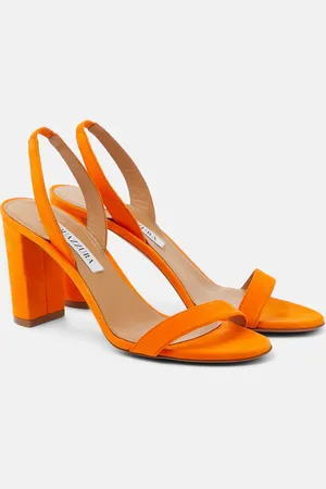 Aquazzura So Nude 85 suede block sandals