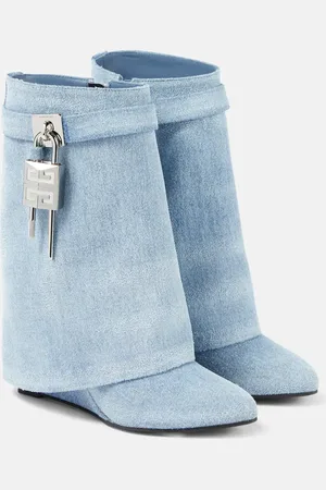 Givenchy Shark Lock denim ankle boots