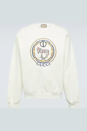 Gucci GG embroidered cotton jersey sweatshirt