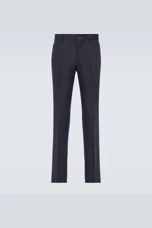 Etro Mid-rise linen tapered pants