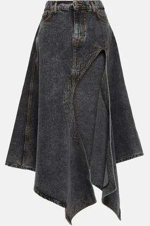 Y / PROJECT Evergreen denim midi skirt