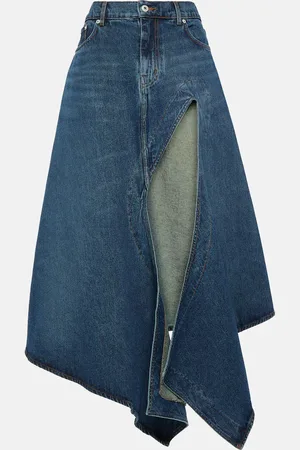 Y / PROJECT Evergreen denim midi skirt