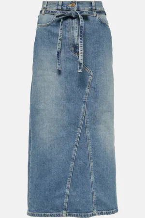 Altuzarra High-rise denim midi skirt