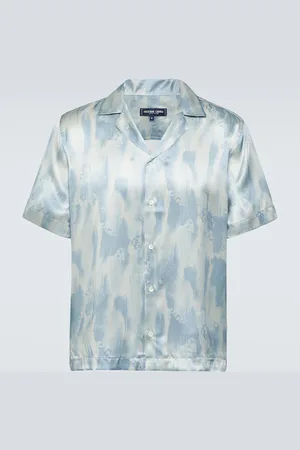 Frescobol Carioca Roberto printed silk bowling shirt