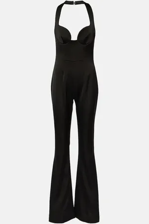 GALVAN Flared halterneck jumpsuit