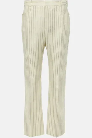 Tom Ford Wallis striped wool and silk-blend straight pants