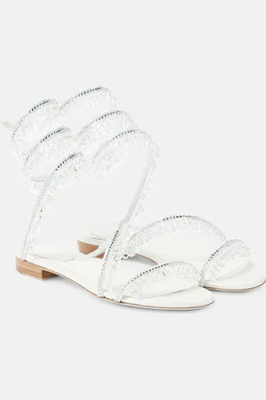 RENE CAOVILLA Chandelier embellished satin sandals