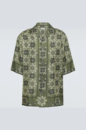 Etro Floral silk bowling shirt