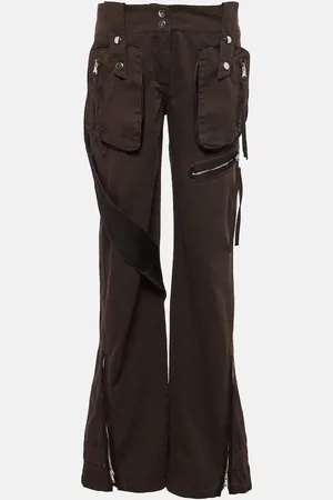 BLUMARINE Low-rise denim cargo pants