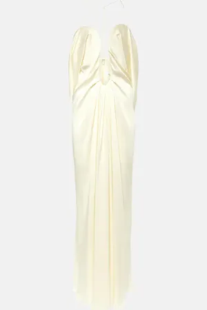 Victoria Beckham Cutout crÃªpe satin gown