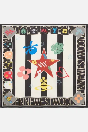 Vivienne Westwood Football Square silk scarf
