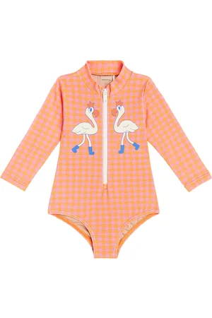 Tiny Cottons Baby Flamingos rashguard swimsuit