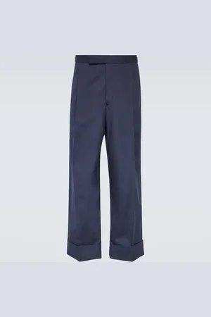 Thom Browne Low-rise cropped wide-leg pants