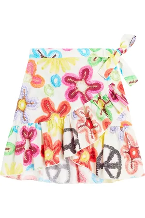 Molo Bina printed ruffled cotton skirt