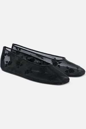 MAGDA BUTRYM Embroidered mesh ballet flats