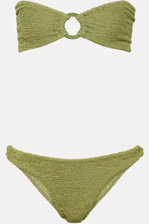 Hunza G Gloria ring-detail strapless bikini