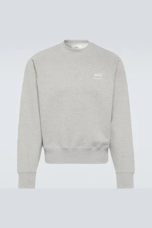 Ami Logo cotton fleece sweatshirt
