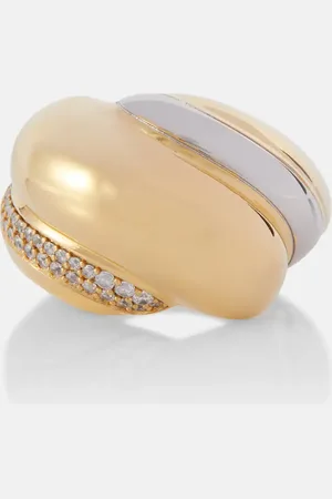 Saint Laurent Whirlwind crystal-embellished ring