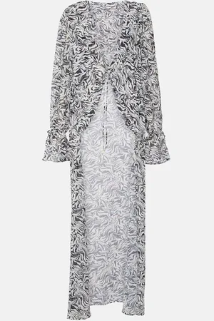 Bananhot Zebra-print chiffon beach cover-up
